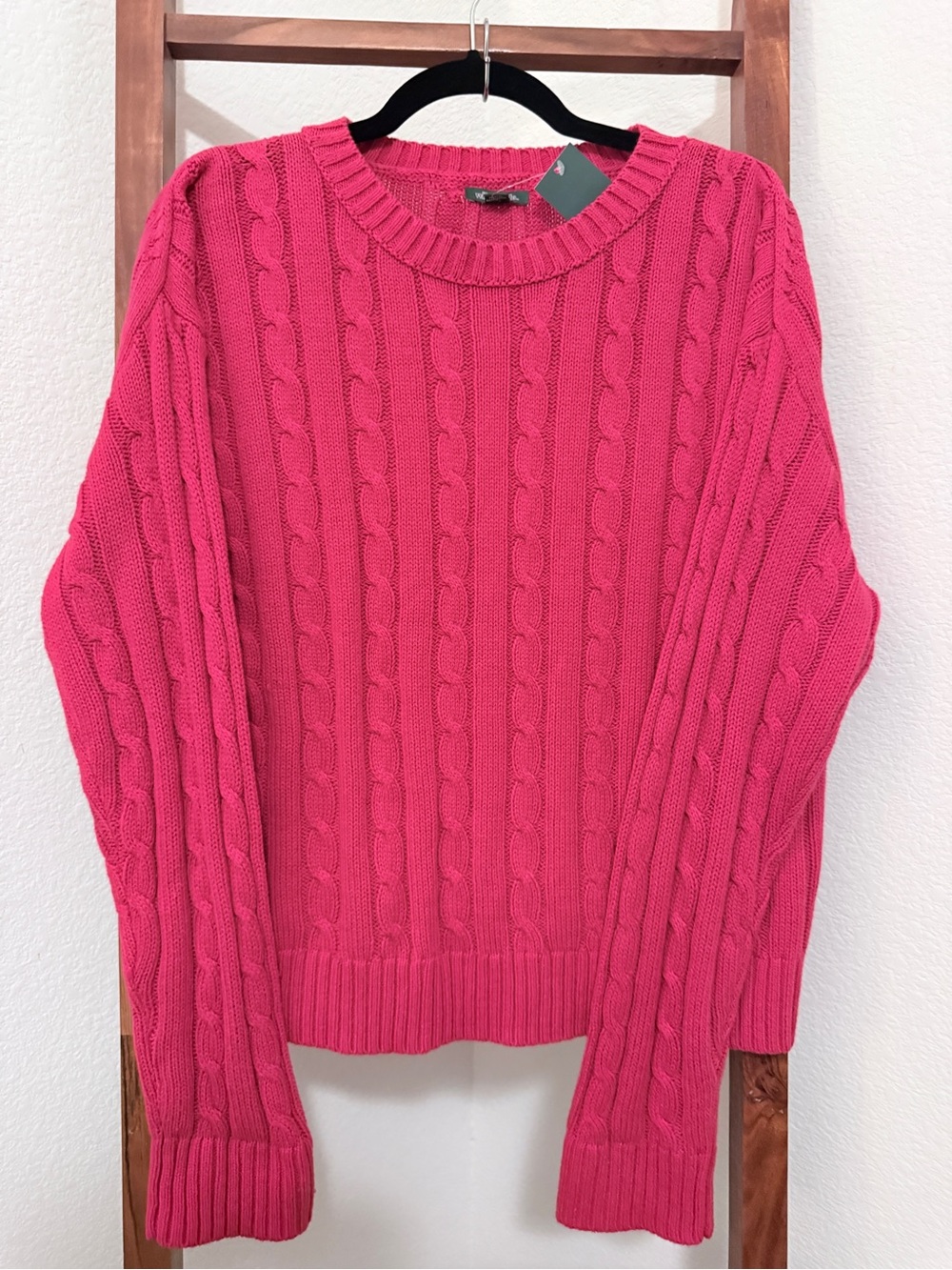 wild fable Red Cable Knit Crewneck Sweater